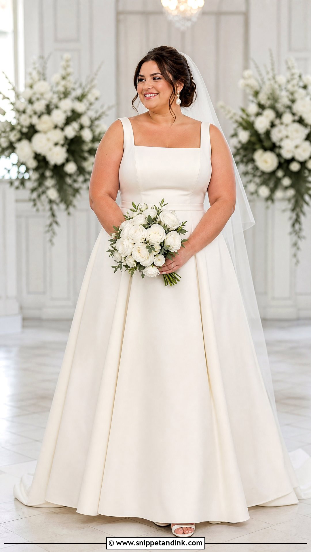 Plain Plus Size Wedding Gown - Snippet and Ink - 20 Plain Wedding Gown Ideas