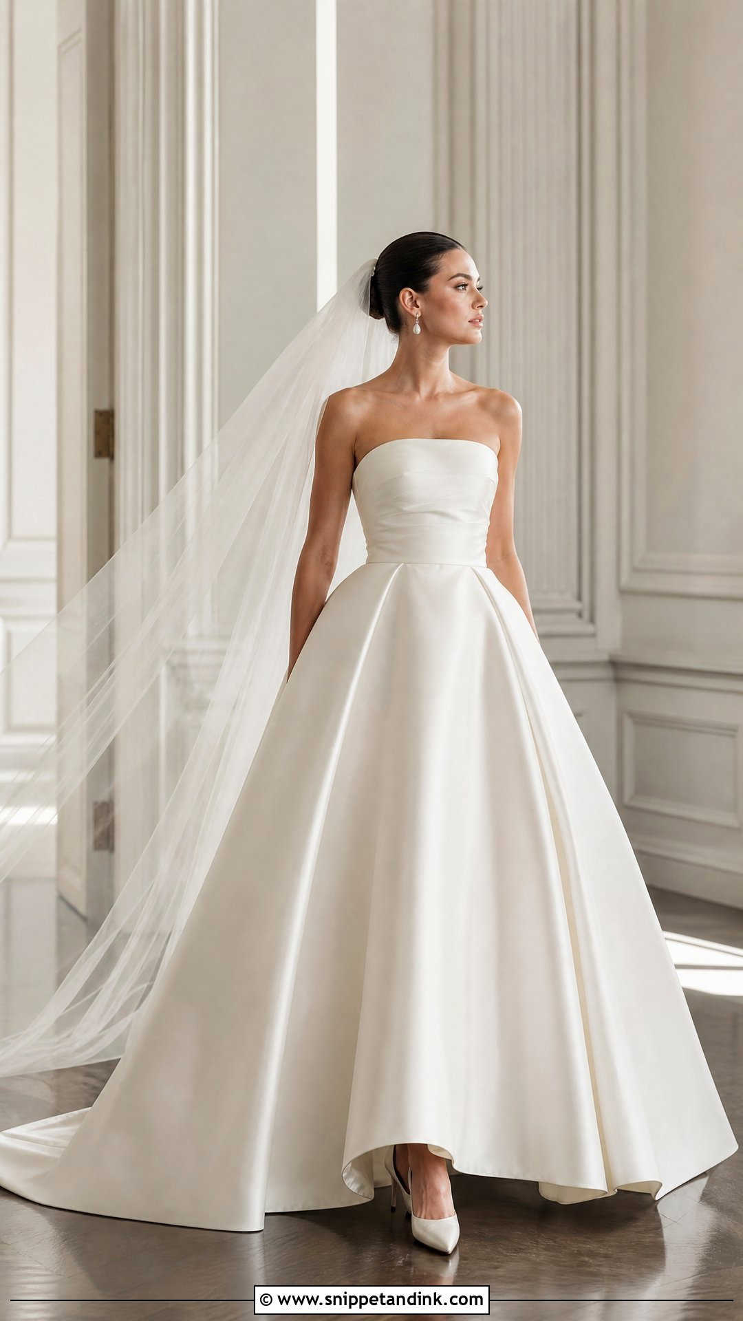 Plain Satin Ball Gown - Snippet and Ink - 20 Plain Wedding Gown Ideas