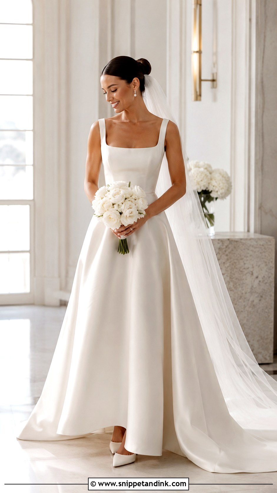 Plain Satin Wedding Dress - Snippet and Ink - 25 Classic Timeless Wedding Dress Ideas