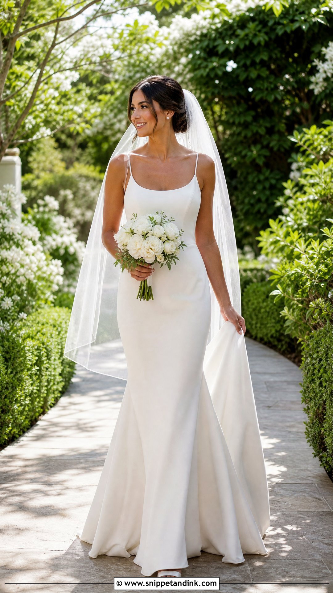 Plain Scoop Neck Fit and Flare Wedding Dress - Snippet and Ink - 20 Plain Wedding Dresses
