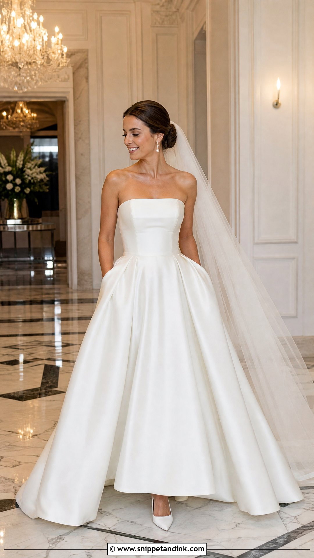Plain Strapless Ball Gown Wedding Dress - Snippet and Ink - 20 Plain Wedding Dresses
