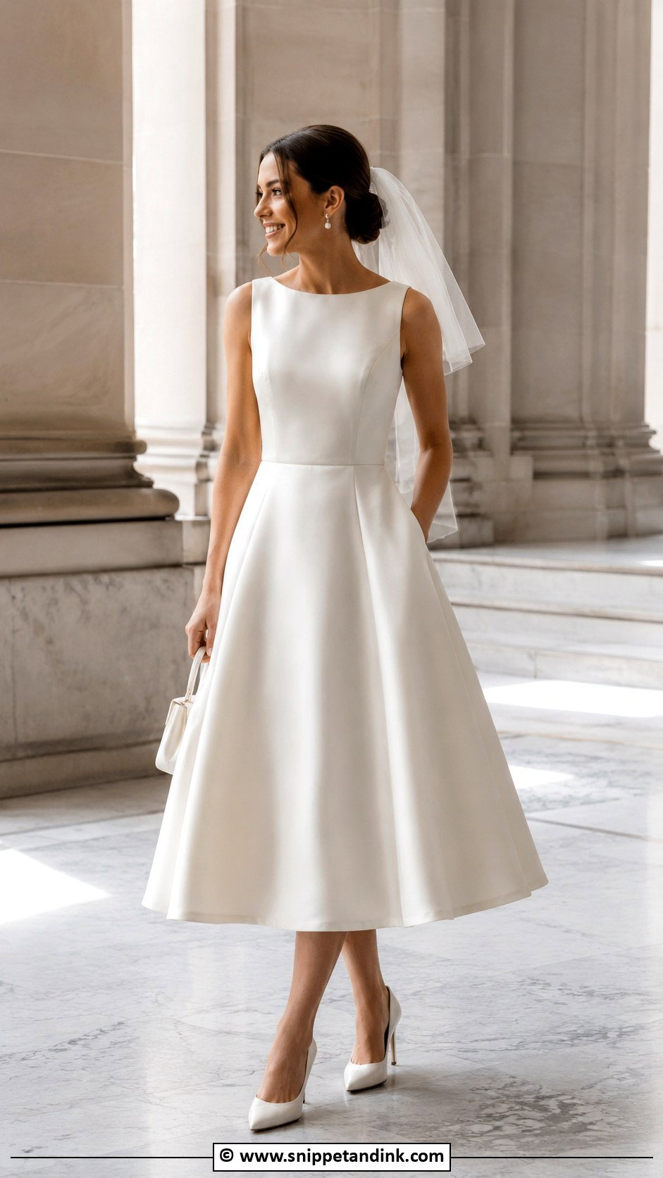 Plain Tea Length Wedding Dress - Snippet and Ink - 30 Plain Wedding Dress Ideas