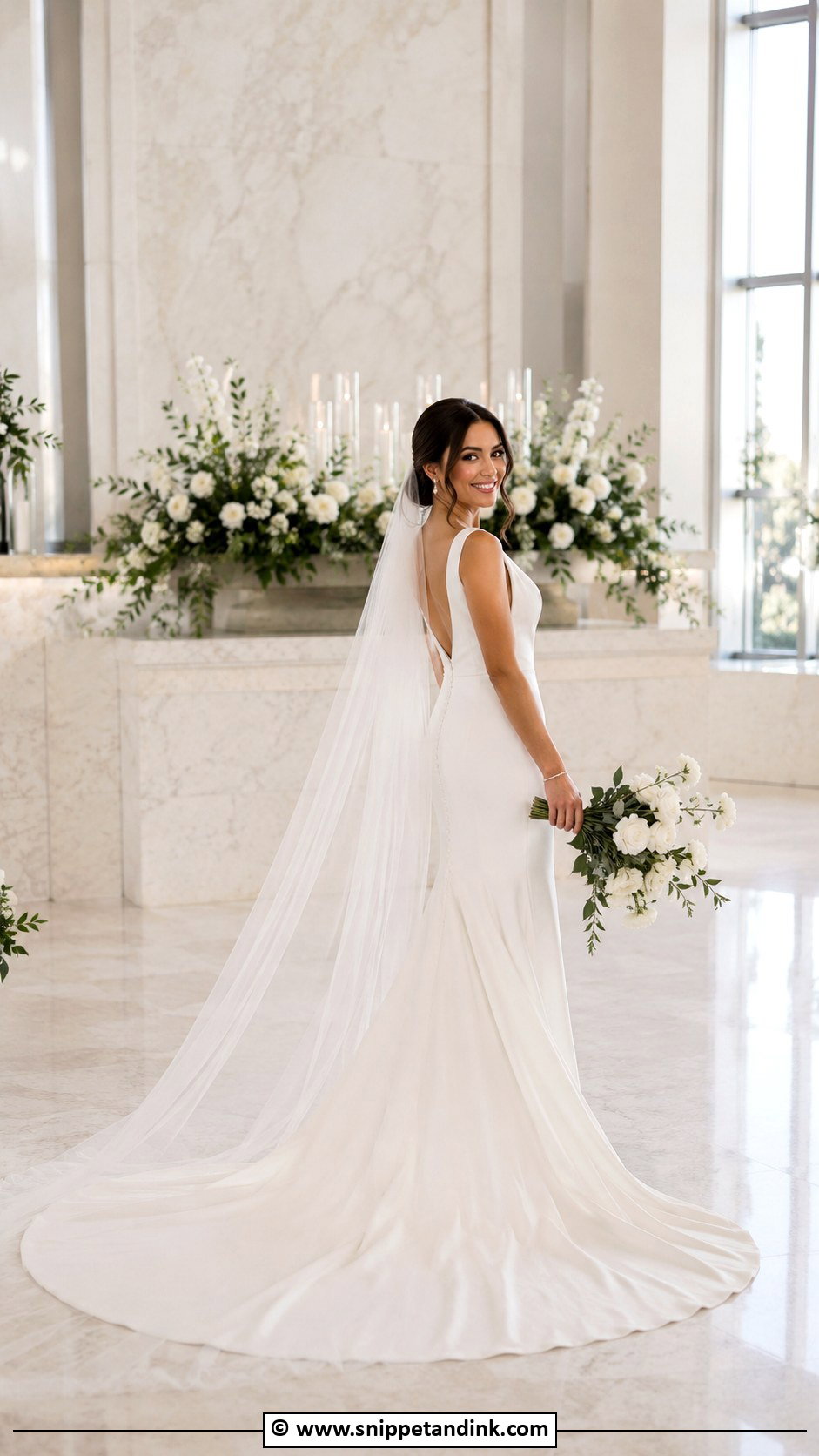 Plain Wedding Dress With Train - Snippet and Ink - 30 Plain Wedding Dress Ideas