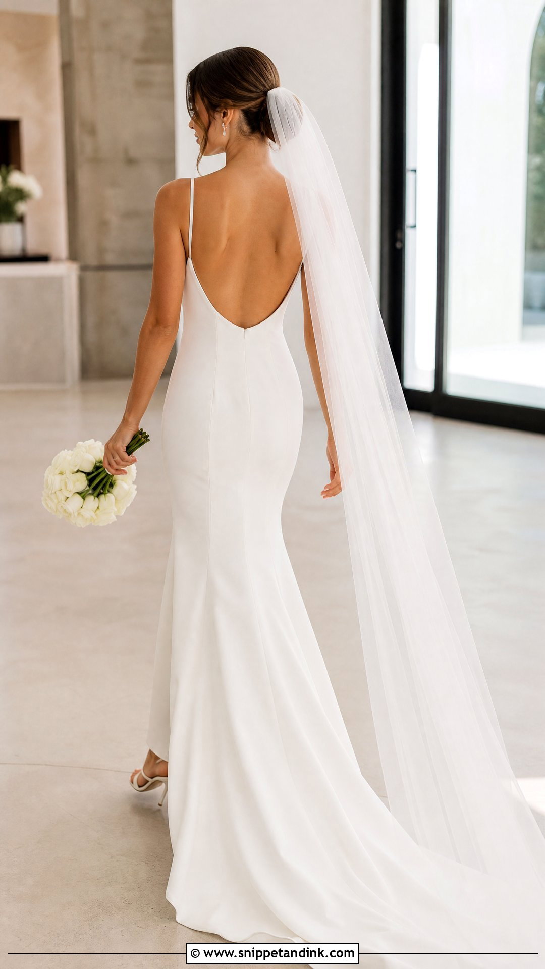 Plain Wedding Gown With Low Back - Snippet and Ink - 20 Plain Wedding Gown Ideas
