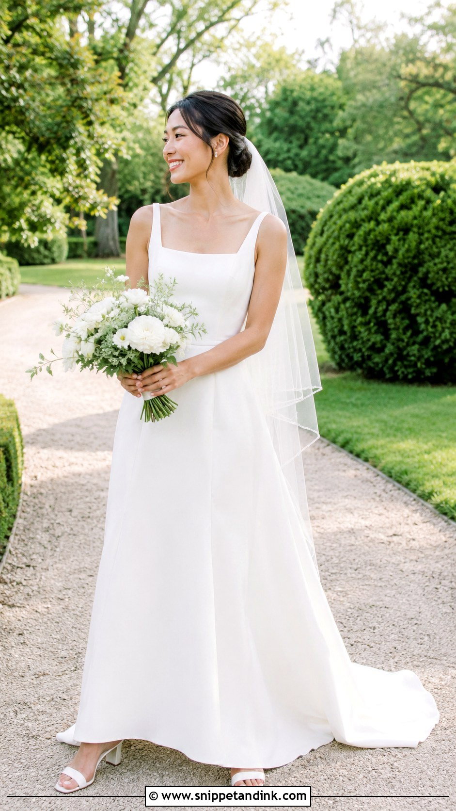 Plain White A Line Wedding Dress - Snippet and Ink - 25 Plain White Wedding Dress Ideas