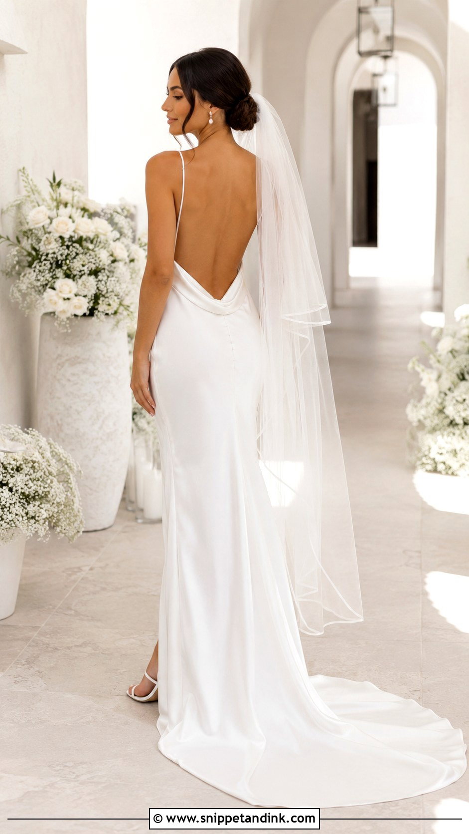 Plain White Backless Wedding Dress - Snippet and Ink - 25 Plain White Wedding Dress Ideas