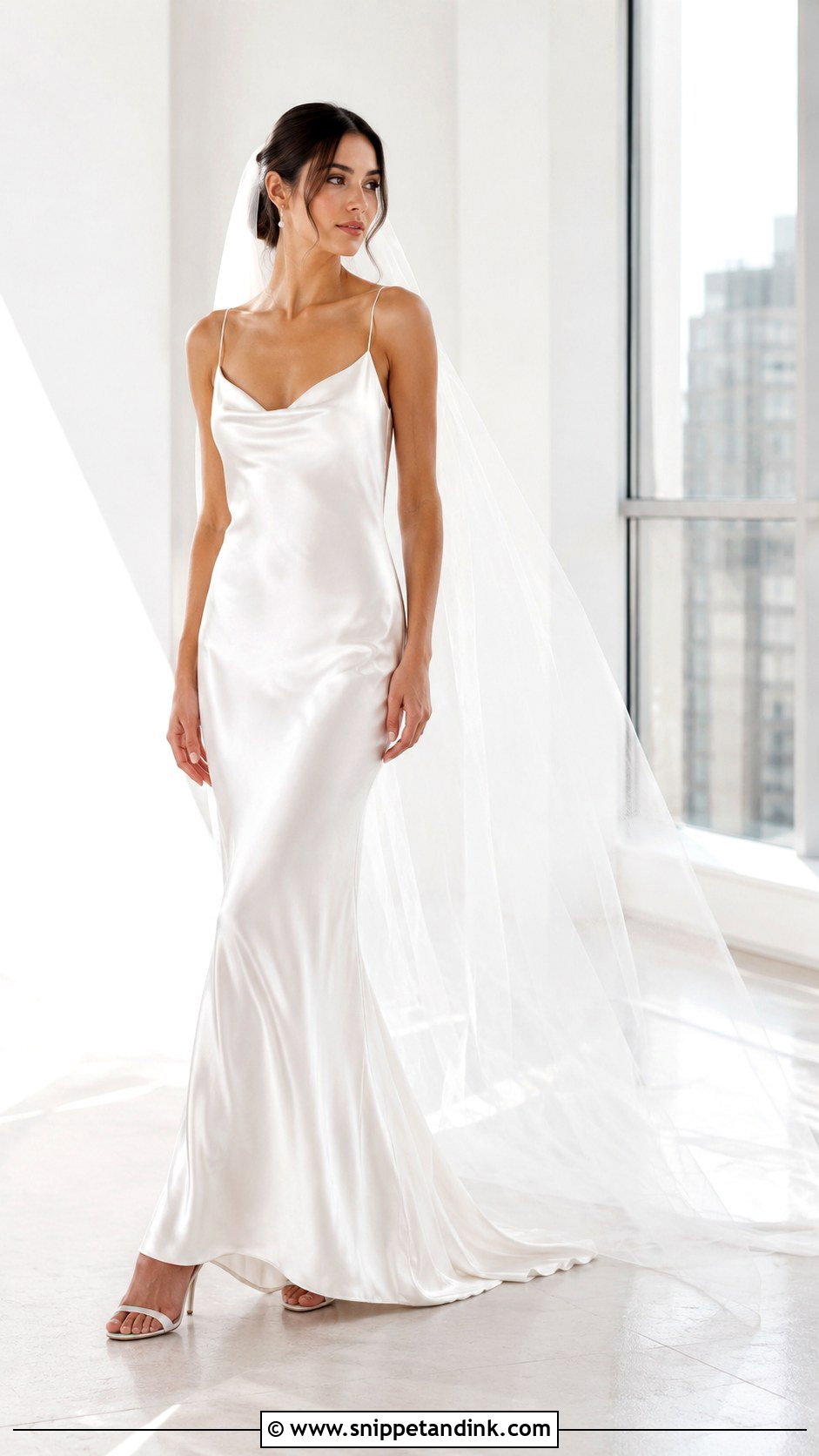 Plain White Satin Slip Wedding Dress - Snippet and Ink - 25 Plain White Wedding Dress Ideas