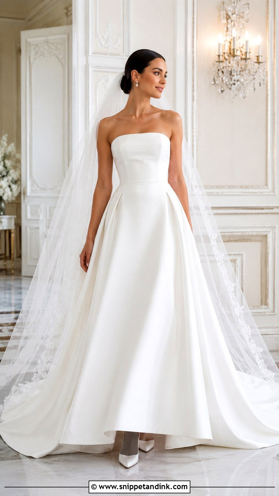 Plain White Strapless Wedding Dress - Snippet and Ink - 25 Plain White Wedding Dress Ideas