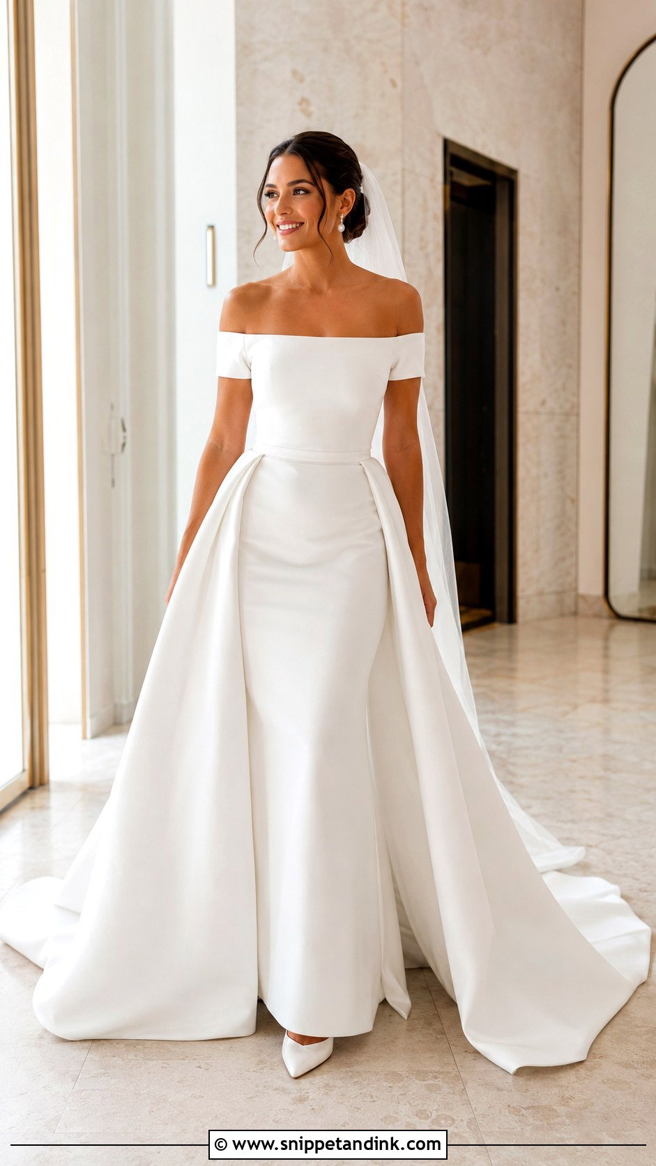 Plain White Wedding Dress With Overskirt - Snippet and Ink - 25 Plain White Wedding Dress Ideas