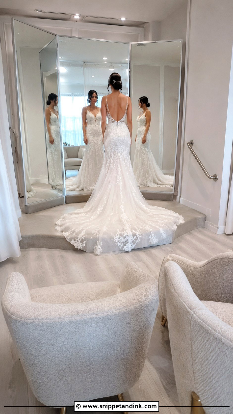 Platform Bridal Fitting Room - Snippet and Ink - 20 Bridal Fitting Room Ideas