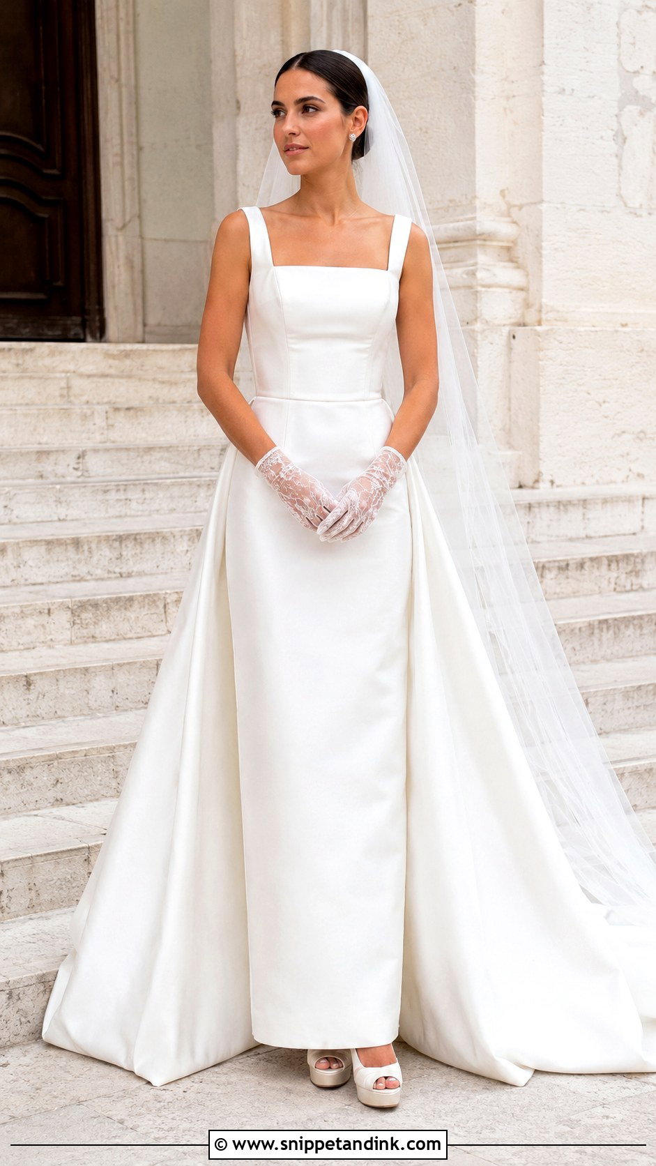 Platform Heel Wedding Dress - Snippet and Ink - 20 Nicola Peltz Wedding Dress Ideas
