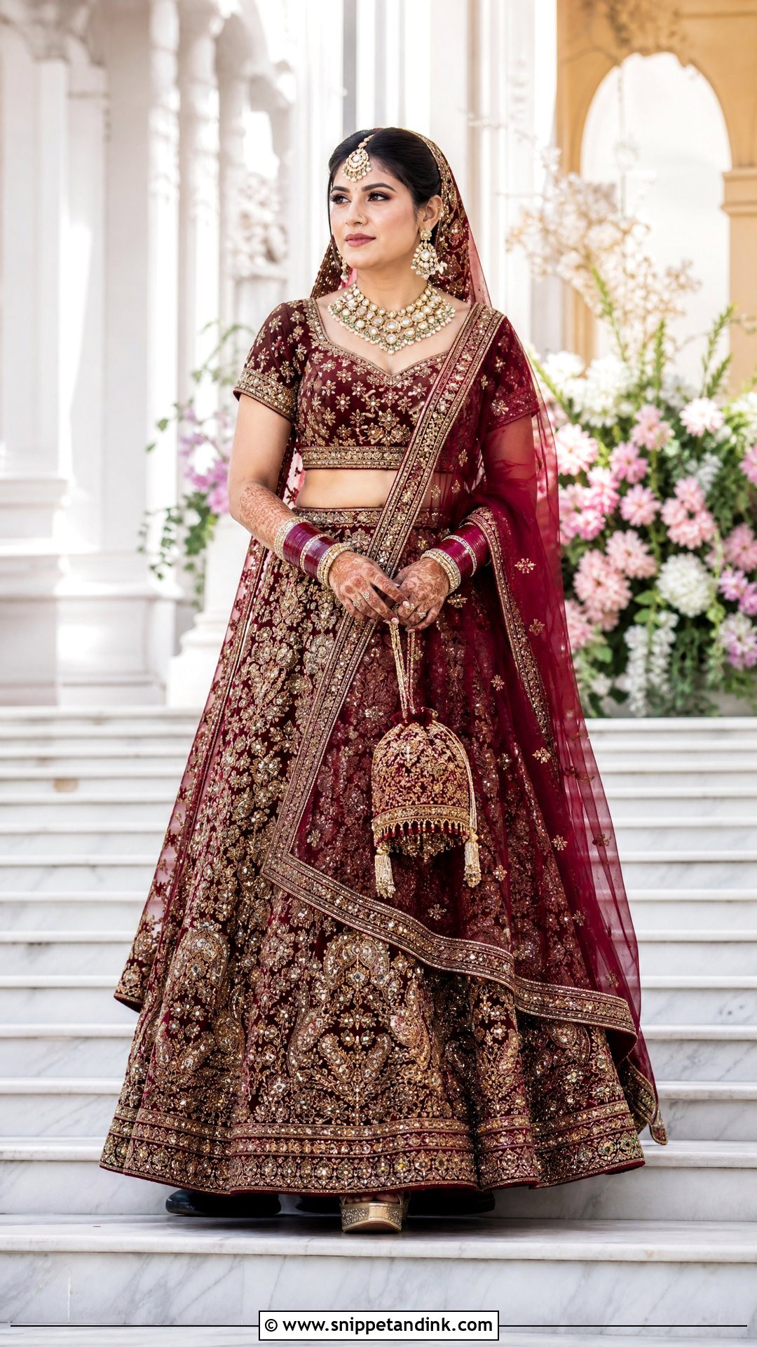 Platform Wedding Chappal With Heavy Lehenga - Snippet and Ink - 20 Wedding Chappal for Bride Ideas