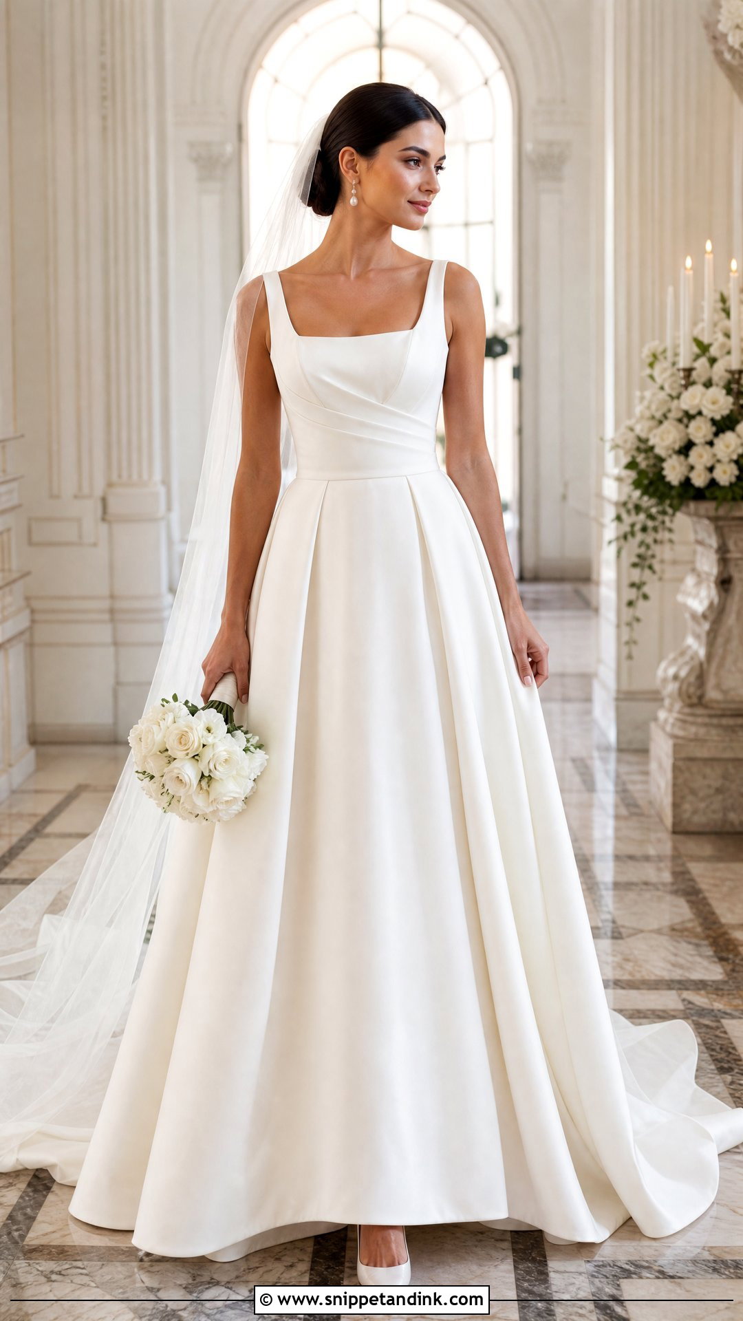 Pleated A Line Wedding Dress - Snippet and Ink - 25 Pleated Wedding Dress Ideas