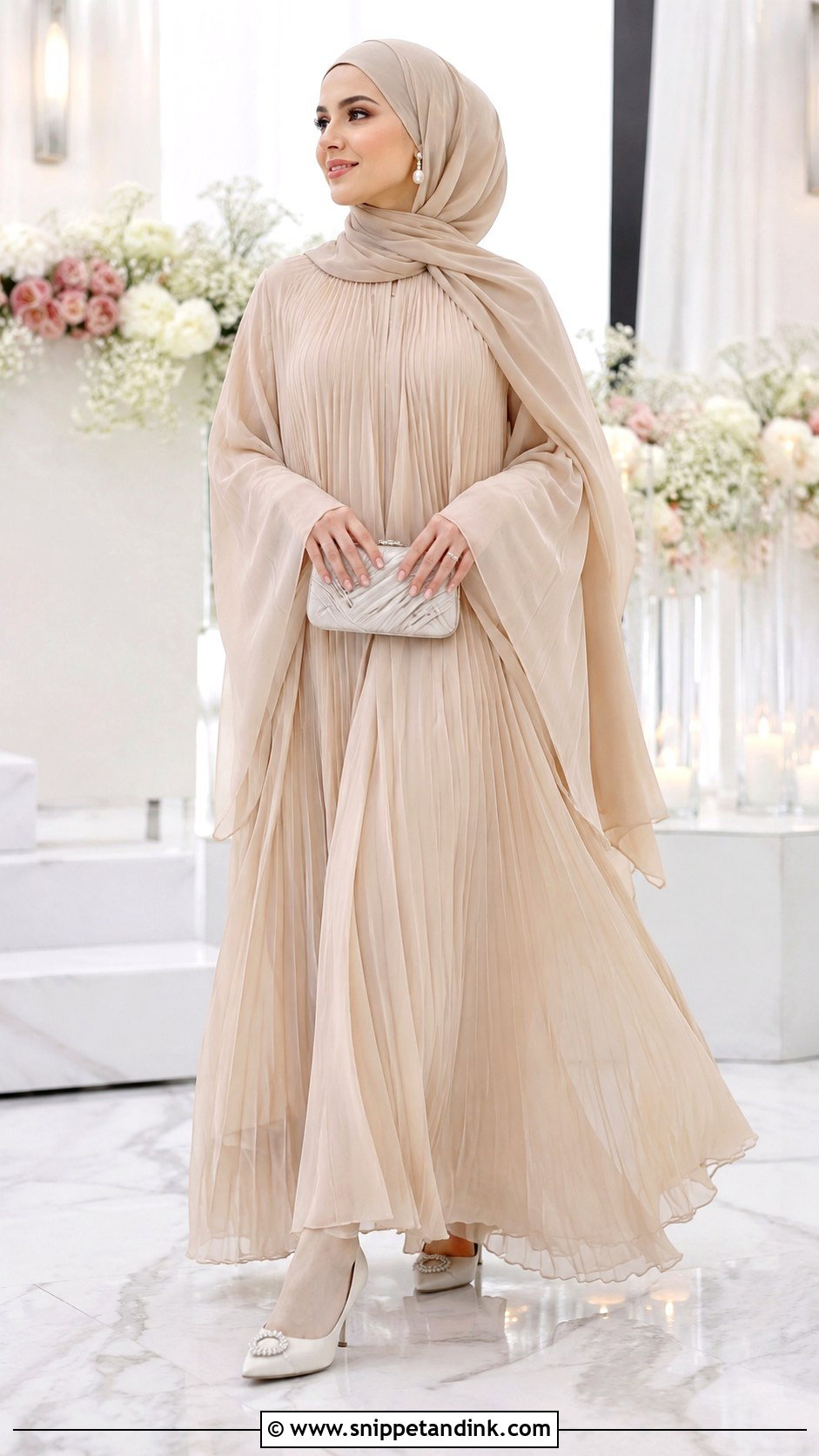 Pleated Abaya - Snippet and Ink - 30 Wedding Abaya Ideas