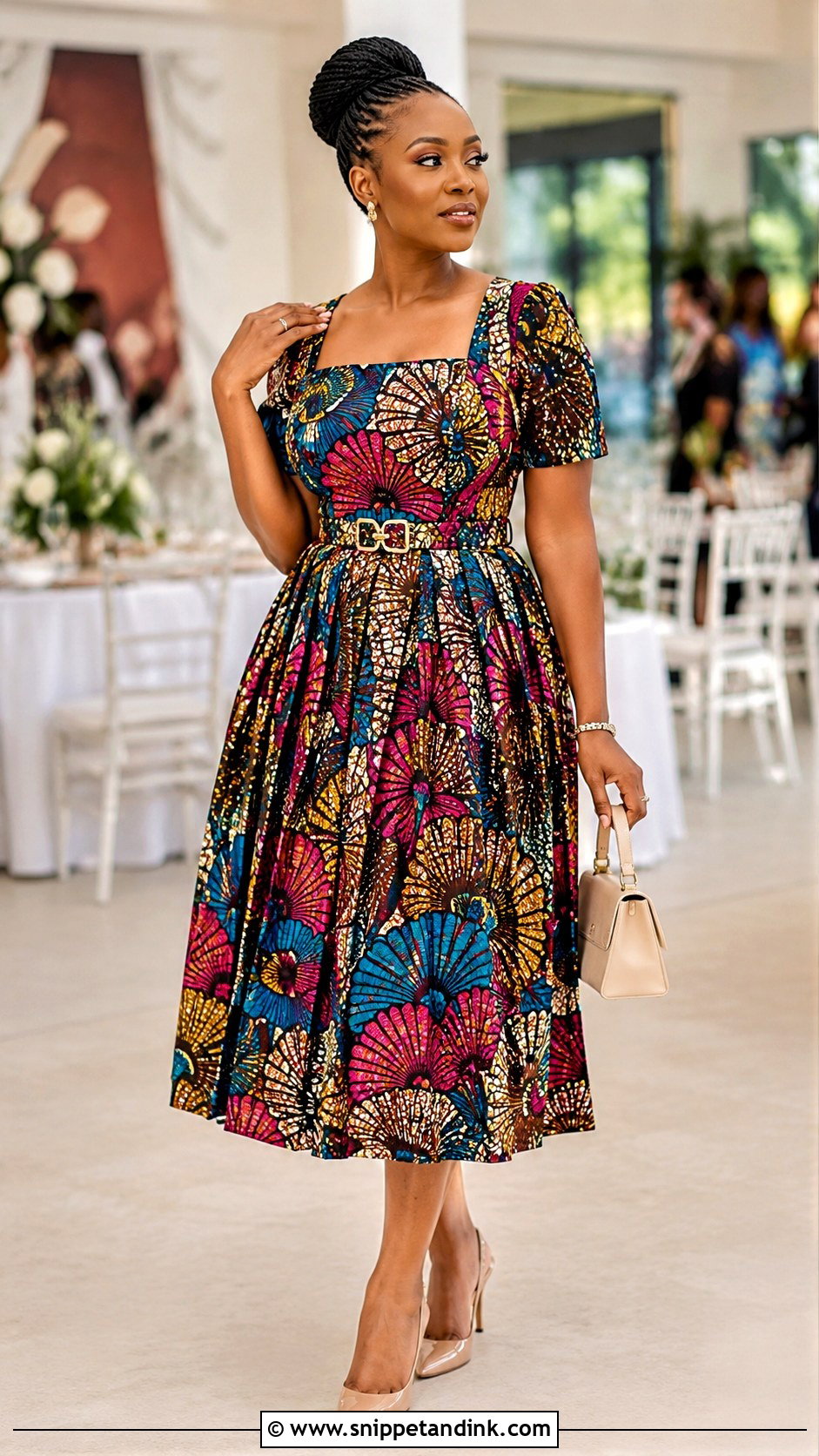 Pleated Ankara Nigerian Gown - Snippet and Ink - 20 Nigerian Gown Ideas