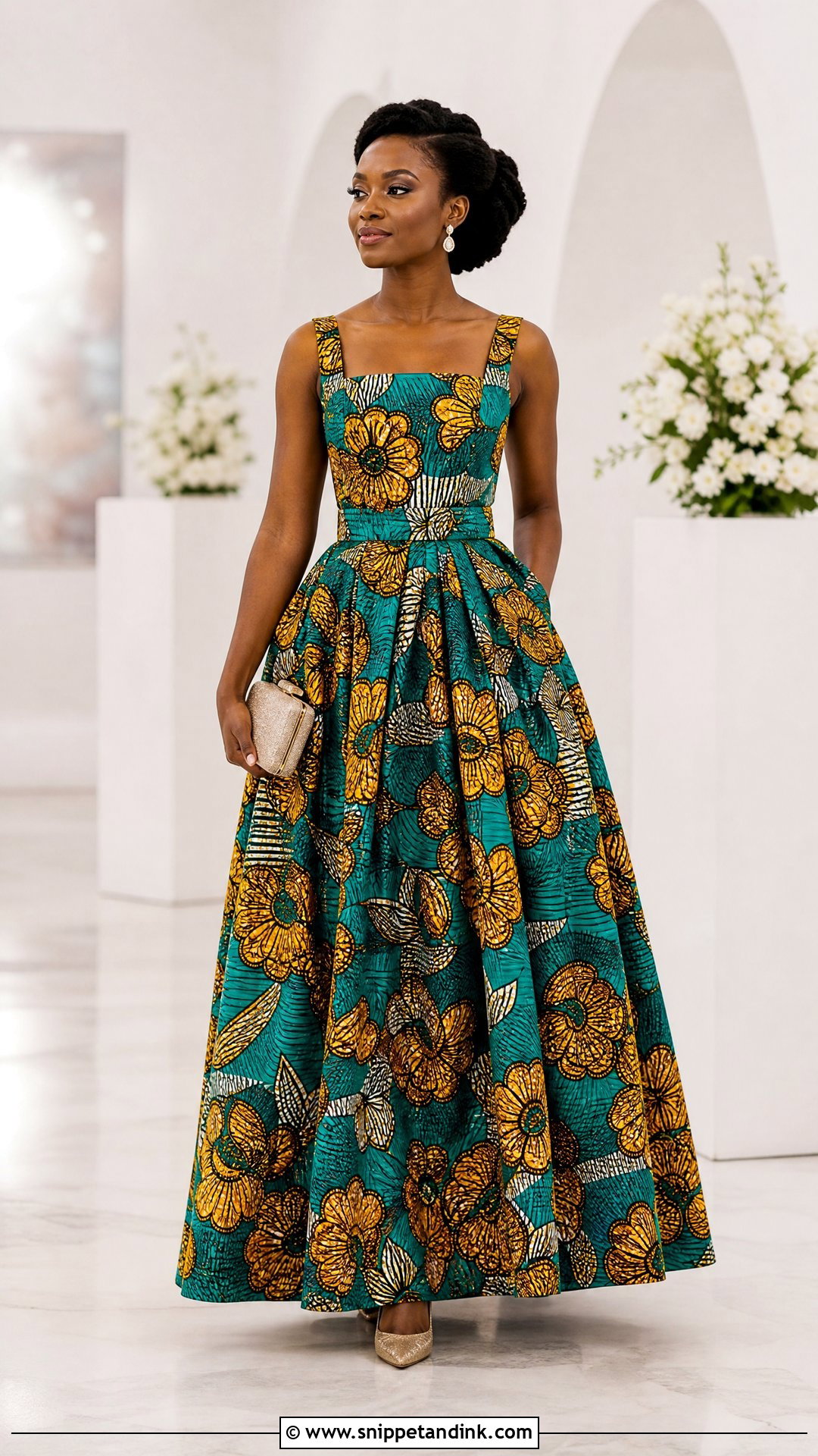 Pleated Ankara Wedding Dress - Snippet and Ink - 25 Ankara Wedding Dress Ideas