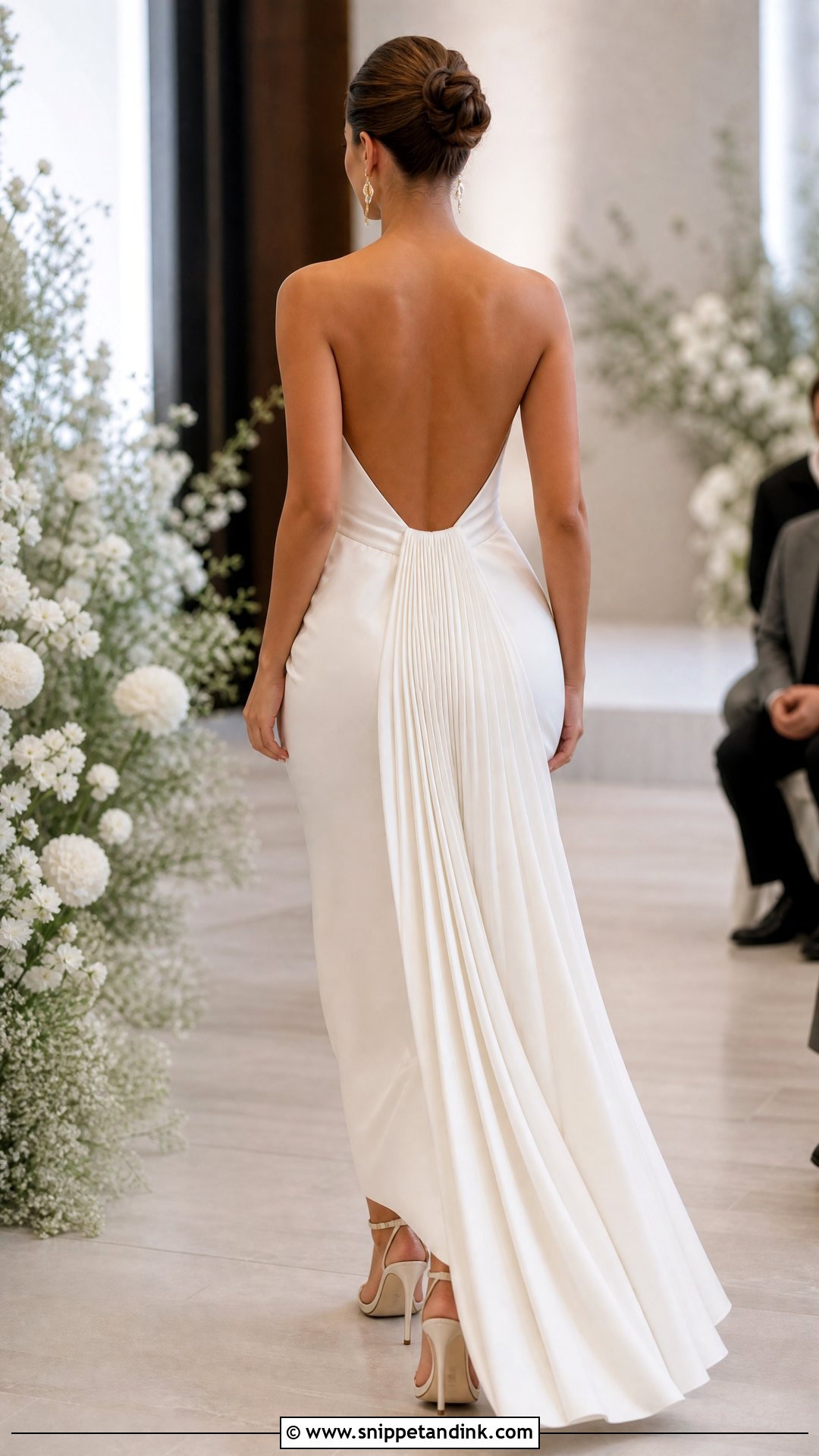Pleated Back Wedding Dress - Snippet and Ink - 25 Pleated Wedding Dress Ideas