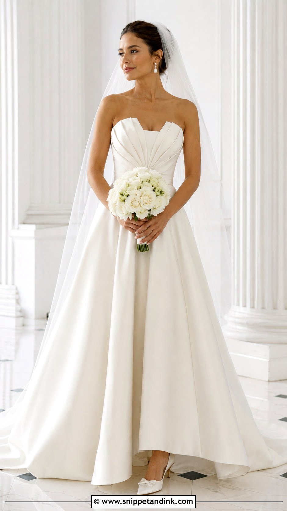 Pleated Bodice Wedding Dress - Snippet and Ink - 25 Structured Wedding Dress Ideas