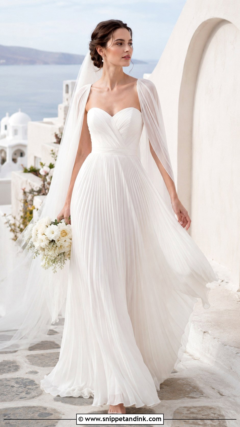 Pleated Chiffon Couture Wedding Dress - Snippet and Ink - 20 Couture Wedding Dresses