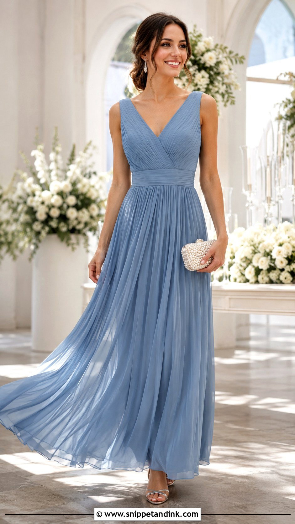 Pleated Chiffon Gown - Snippet and Ink - 20 Modern Gown Ideas