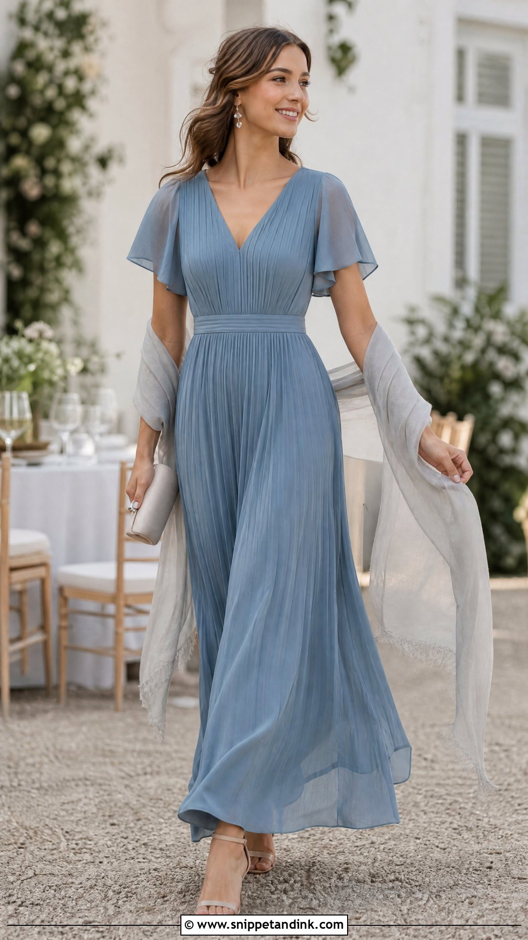 Pleated Chiffon Wedding Party Dress - Snippet and Ink - 20 Wedding Dresses Party Dress