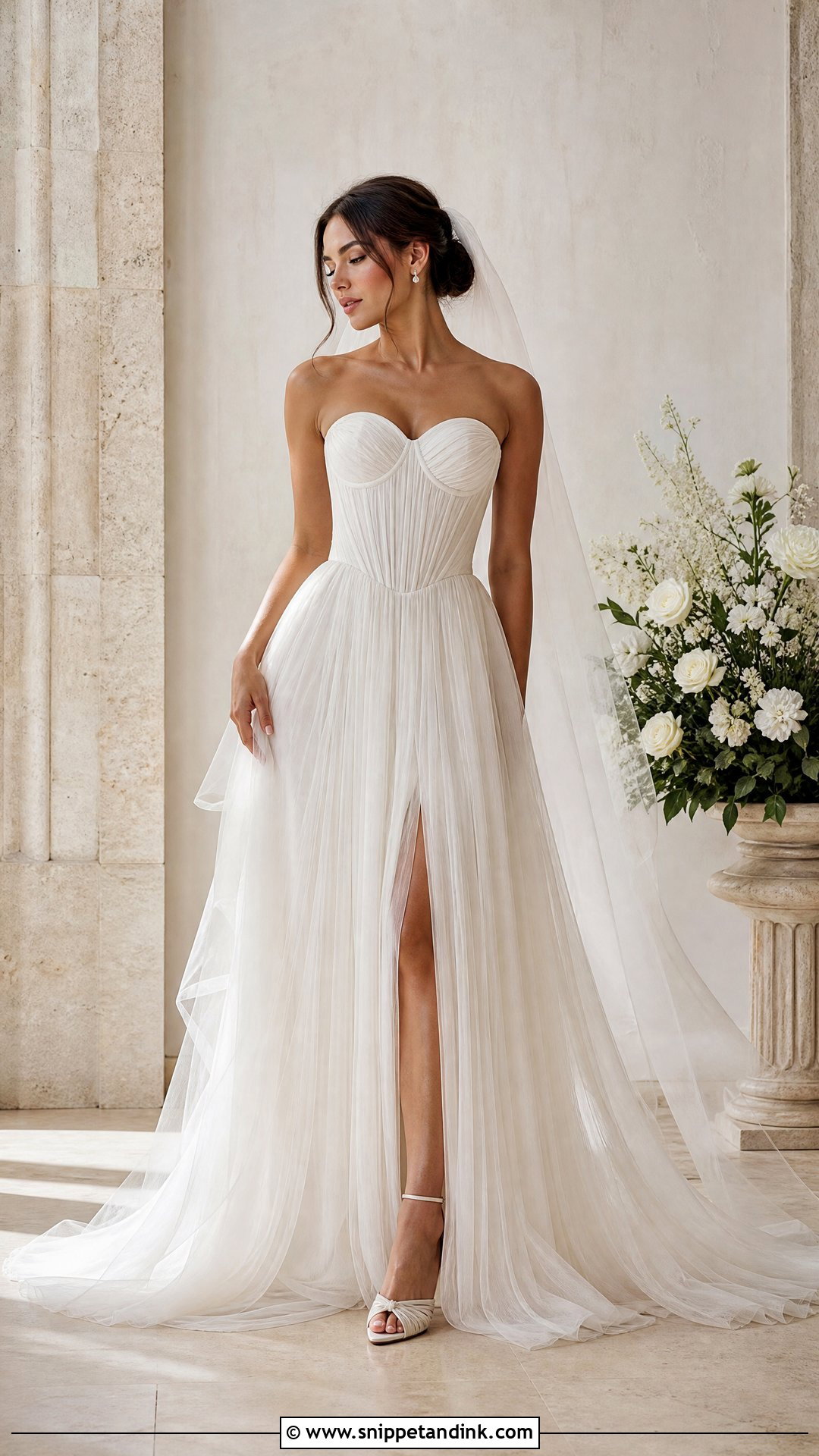 Pleated Corset Wedding Dress - Snippet and Ink - 25 Pleated Wedding Dress Ideas