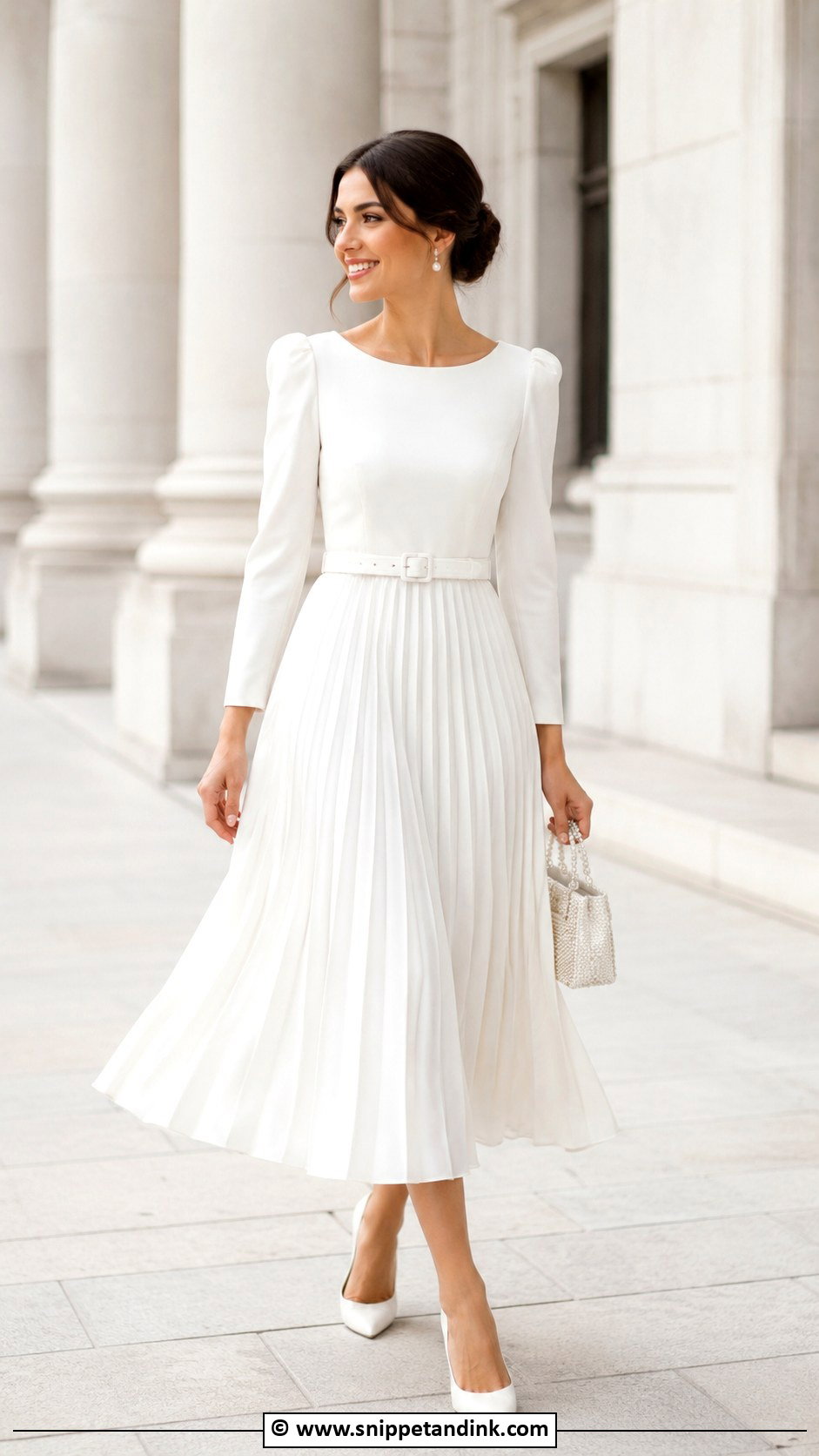 Pleated Court Wedding Dress - Snippet and Ink - 30 Court Wedding Dress Ideas