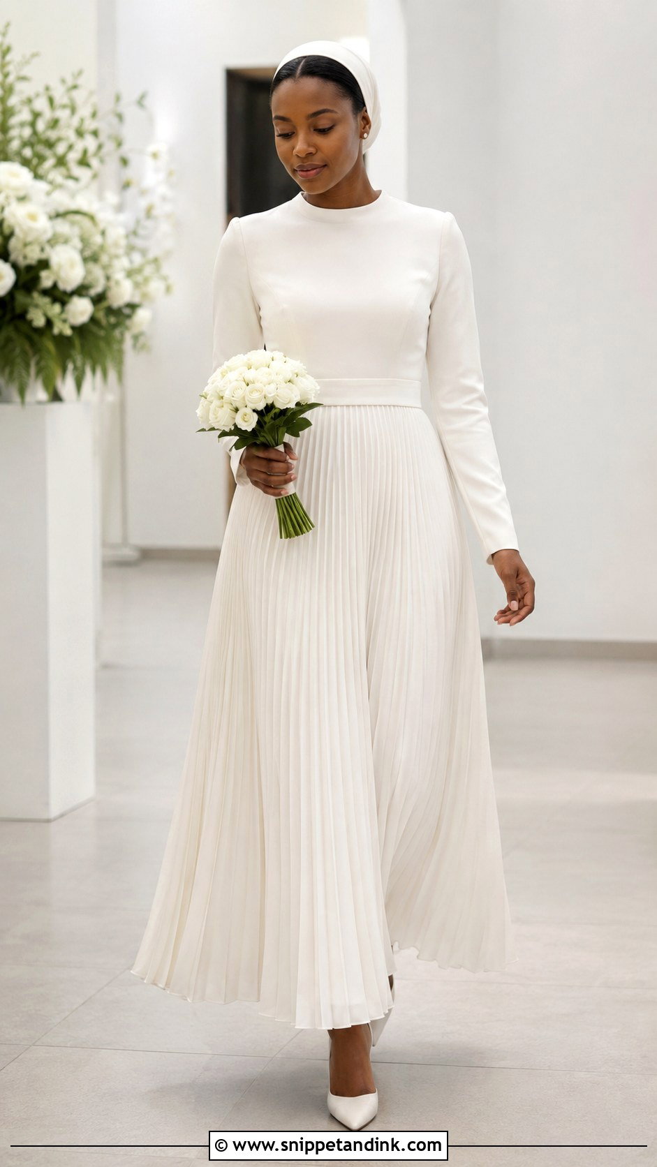 Pleated Deeper Life Wedding Gown - Snippet and Ink - 20 Deeper Life Wedding Gowns