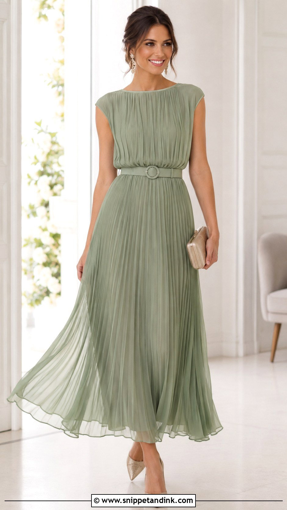 Pleated Gown Design - Snippet and Ink - 25 Gowns Designs