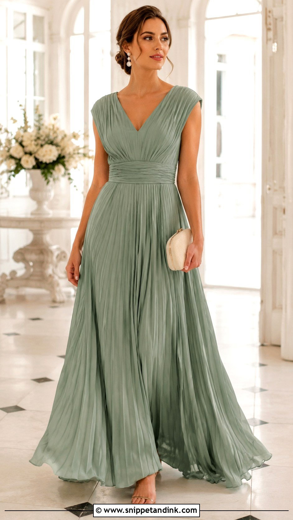 Pleated Gown Design - Snippet and Ink - 25 Stylish Gown Designs