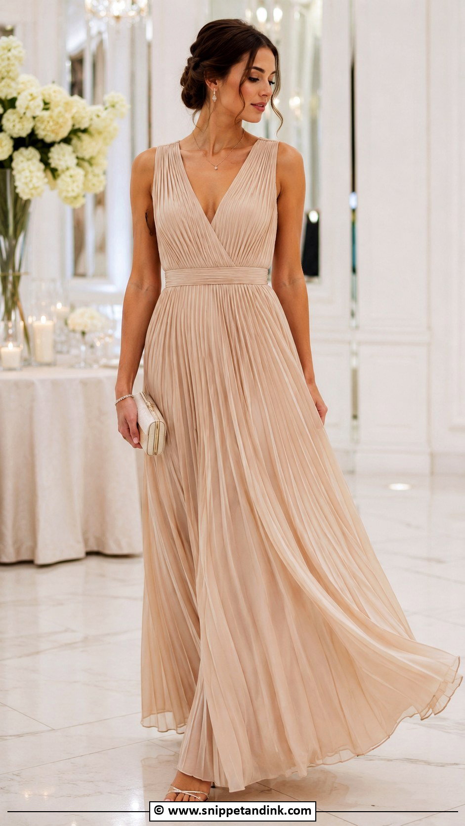 Pleated Gown Design - Snippet and Ink - 35 Trending Gown Designs