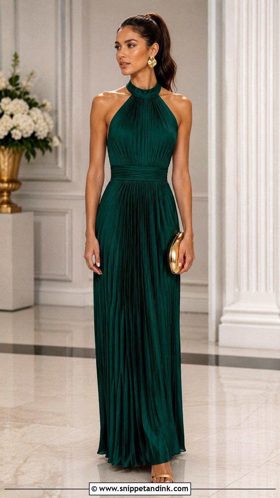 Pleated Halter Sister of the Bride Dress - Snippet and Ink - 20 Dress Sister of the Bride Ideas