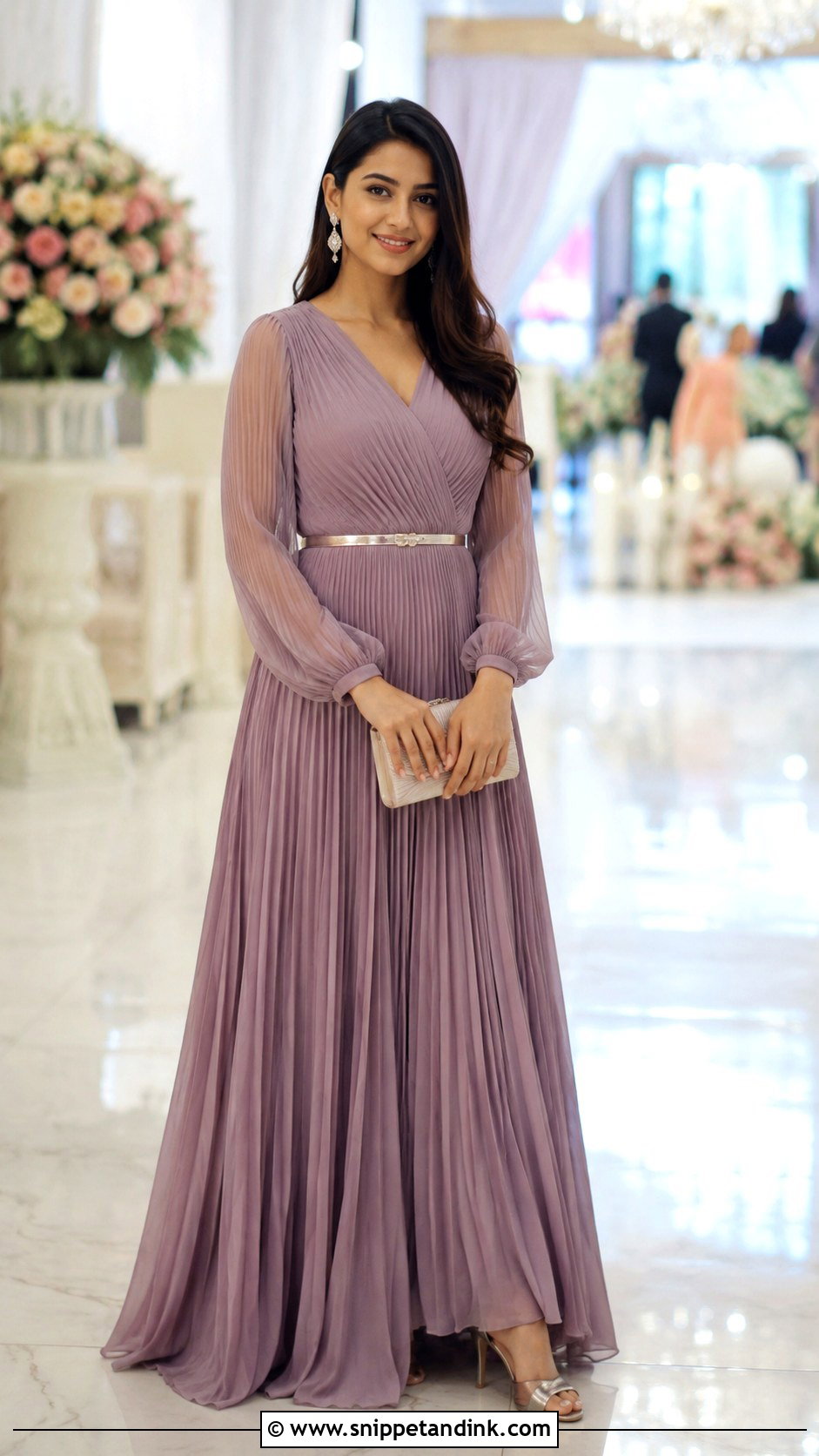 Pleated Long Frock for Wedding - Snippet and Ink - 25 Long Frock Designs for Wedding