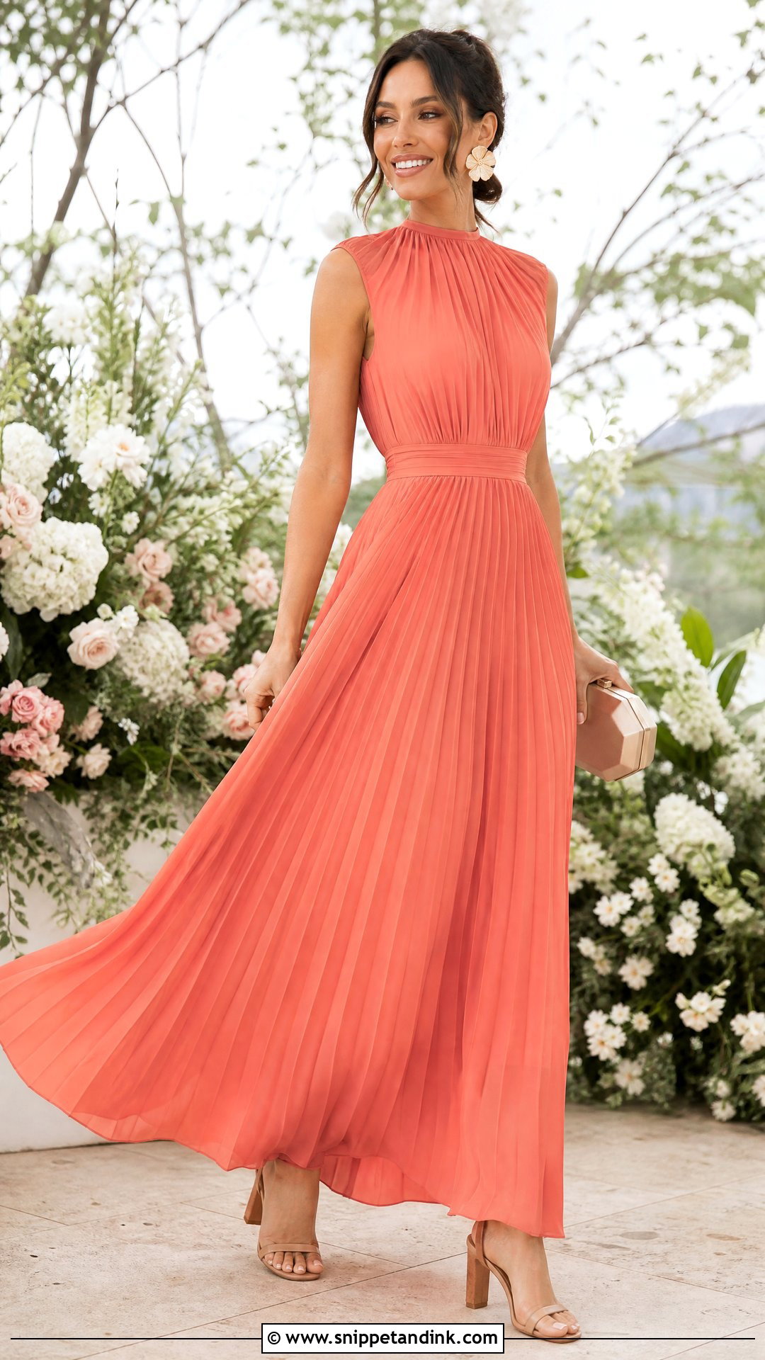 Pleated Maxi Sister Wedding Dress - Snippet and Ink - 20 Sister Wedding Dresses