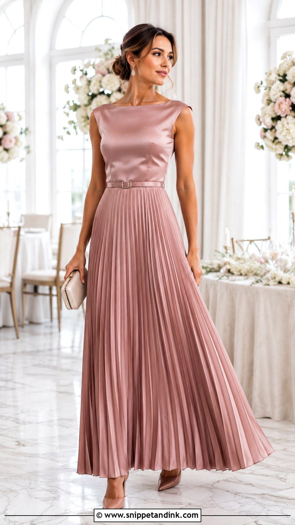 Pleated Maxi Skirt Wedding Outfit - Snippet and Ink - 20 Outfits to Wear to a Wedding