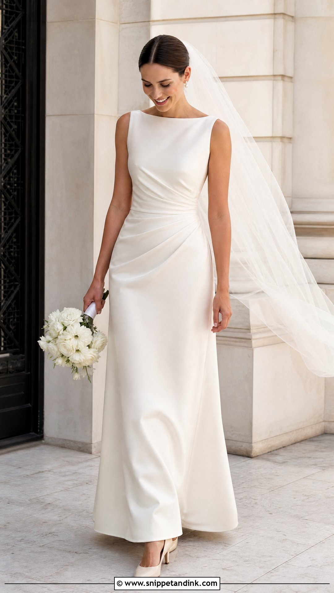 Pleated Minimal Wedding Dress - Snippet and Ink - 25 Pleated Wedding Dress Ideas