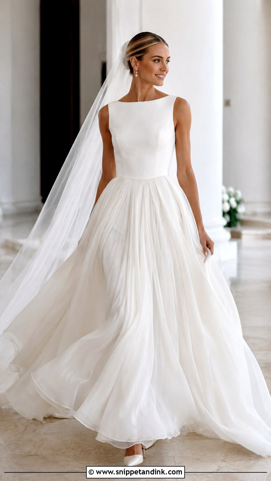 Pleated Organza Full Skirt Wedding Dress - Snippet and Ink - 20 Full Skirt Wedding Dress Ideas