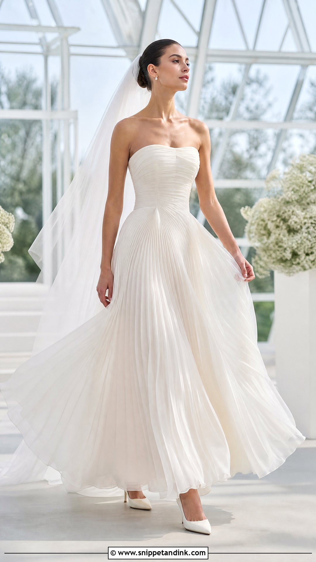 Pleated Organza Wedding Dress - Snippet and Ink - 20 Elegant Wedding Dress Inspo Ideas