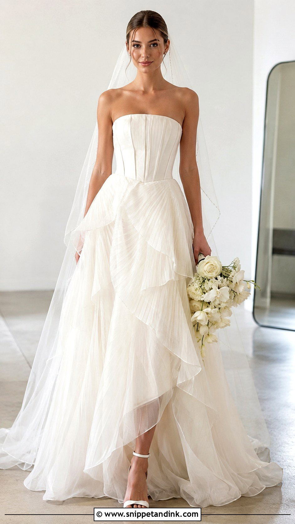 Pleated Organza Wedding Dress - Snippet and Ink - 20 Rich Wedding Dress Ideas