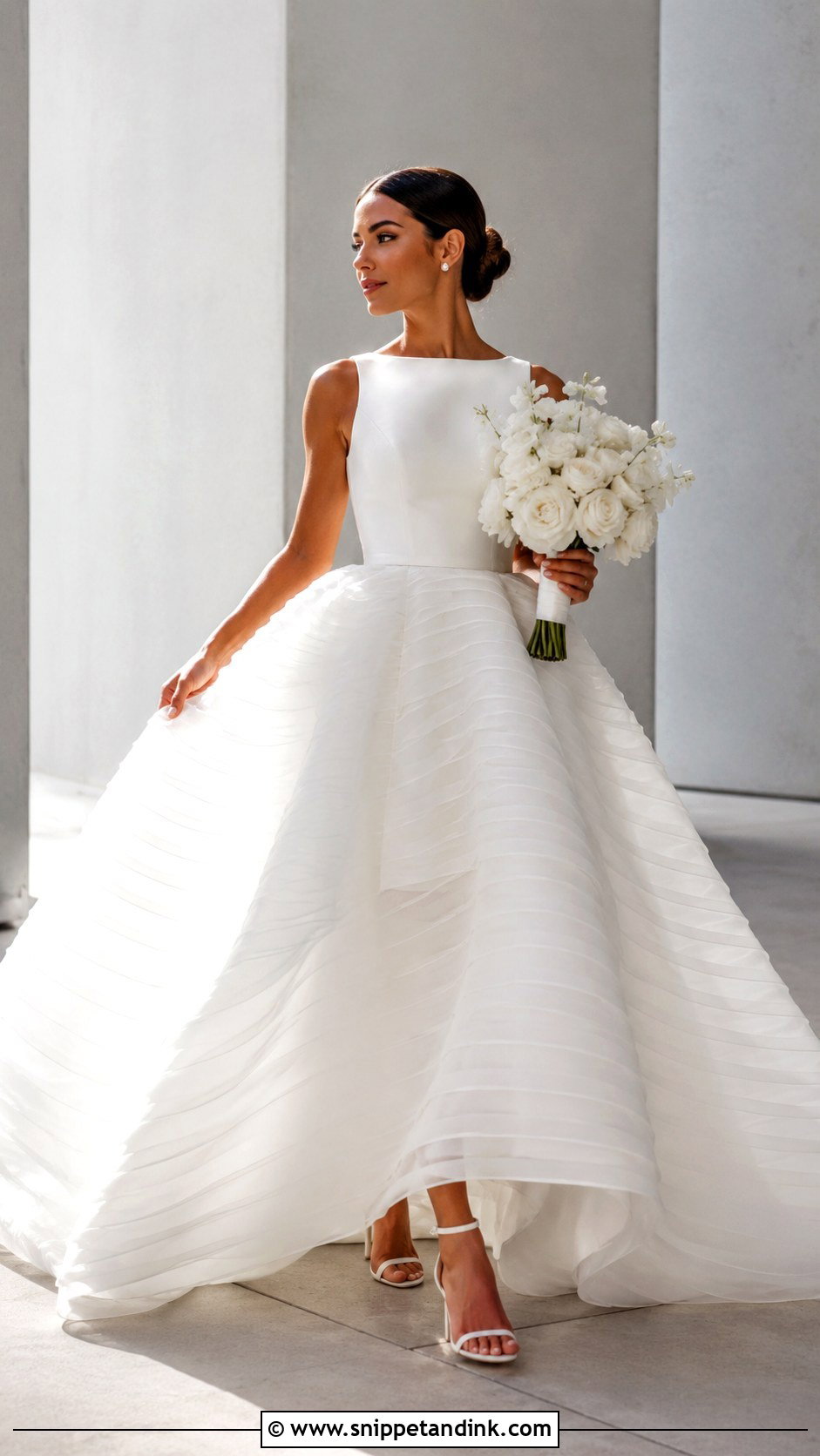 Pleated Organza Wedding Dress - Snippet and Ink - 30 Organza Wedding Dress Ideas