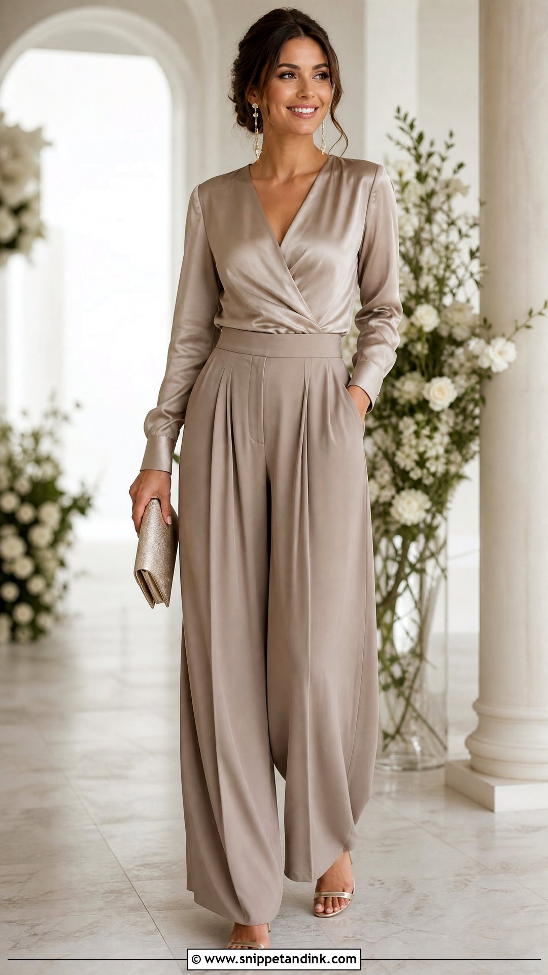 Pleated Pants Wedding Outfit - Snippet and Ink - 25 Dressy Pants Outfits for Wedding