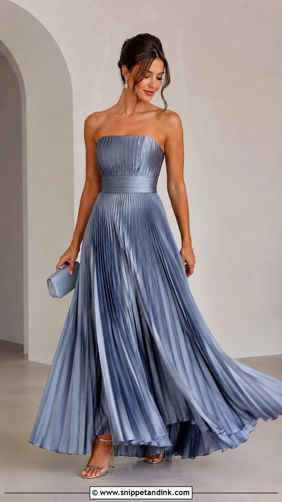 Pleated Satin Ball Gown - Snippet and Ink - 25 Satin Ball Gown Ideas