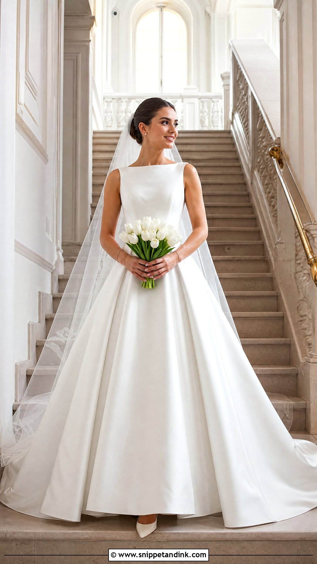 Pleated Satin Ballgown Wedding Dress - Snippet and Ink - 25 Satin Ballgown Wedding Dress Ideas