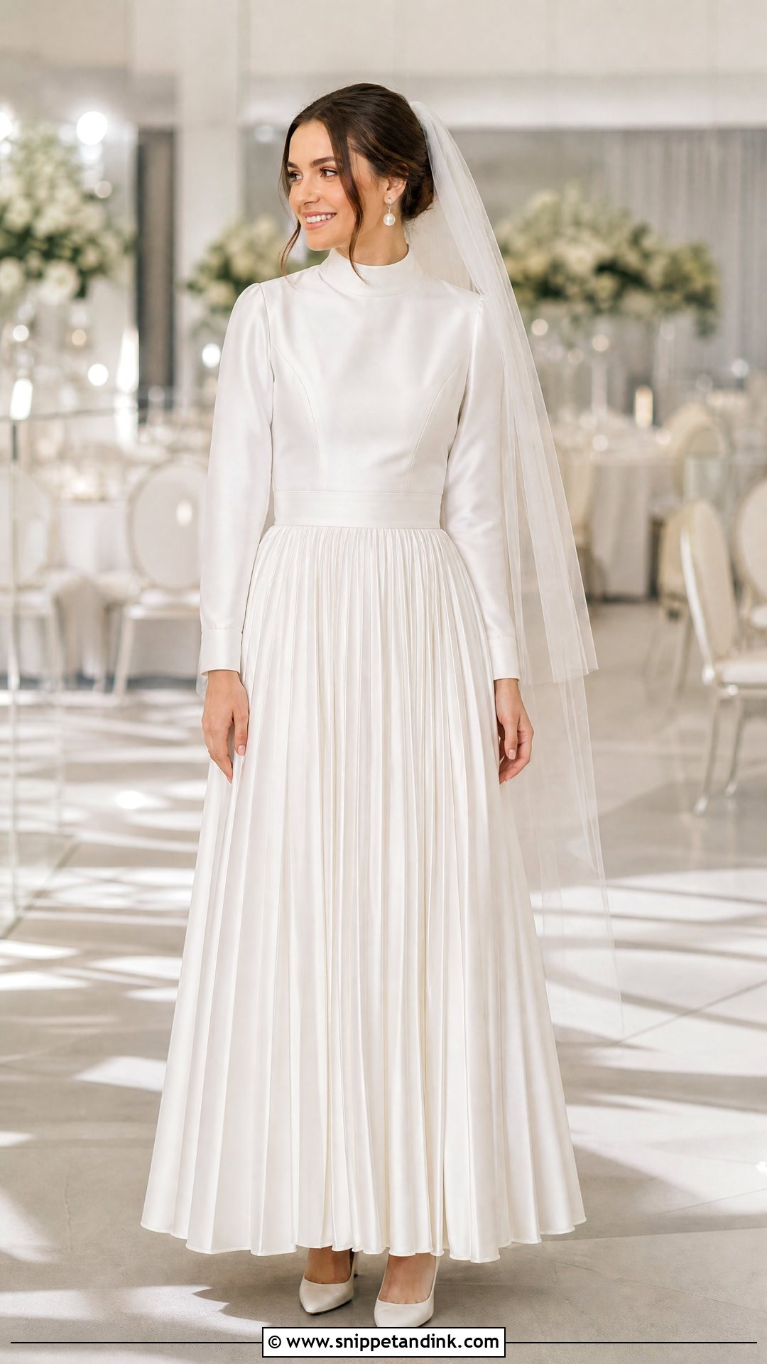 Pleated Satin Jewish Wedding Dress - Snippet and Ink - 25 Jewish Wedding Dress Ideas