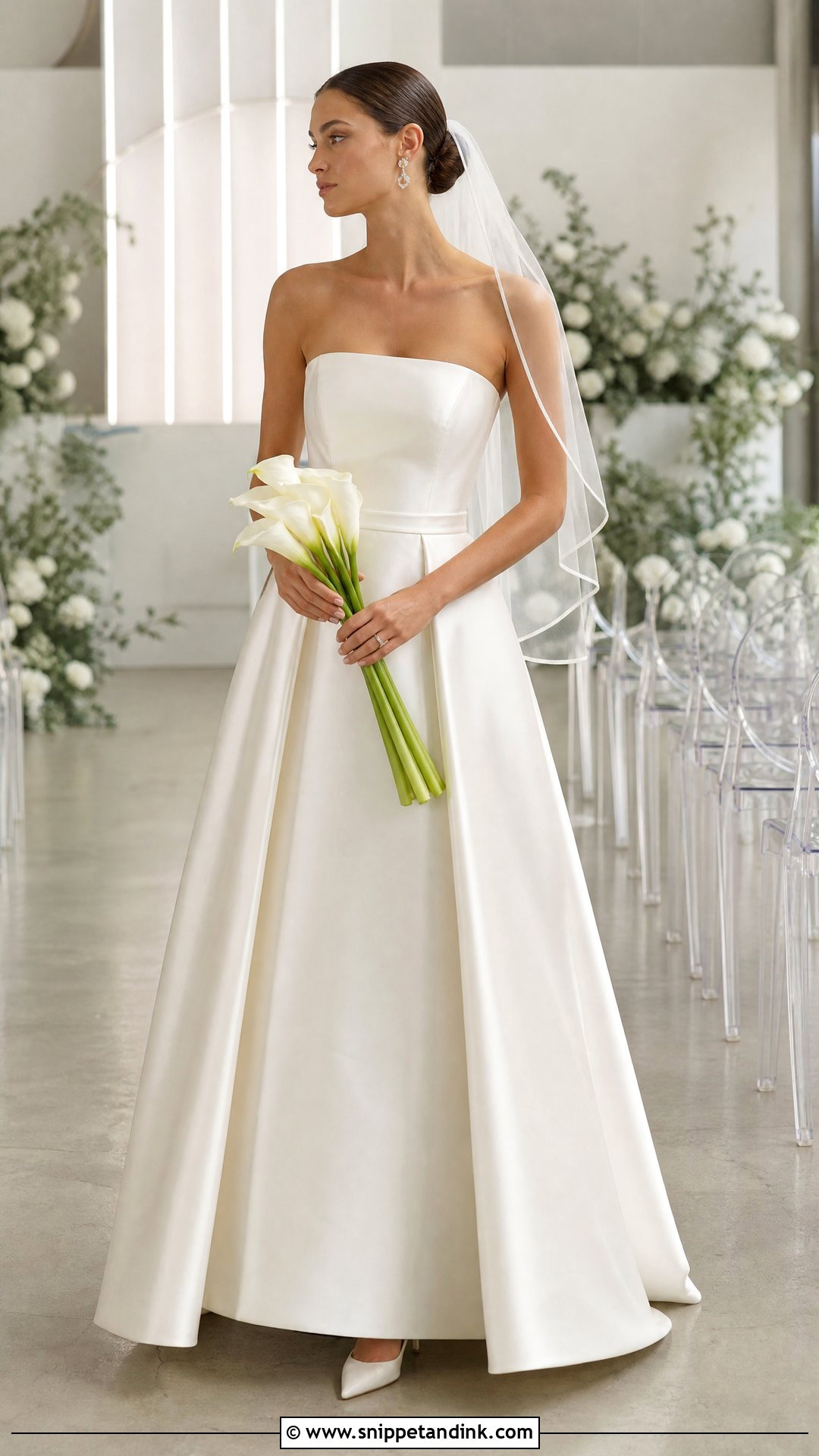 Pleated Skirt A Line Wedding Dress - Snippet and Ink - 20 Simple Aline Wedding Dress Ideas