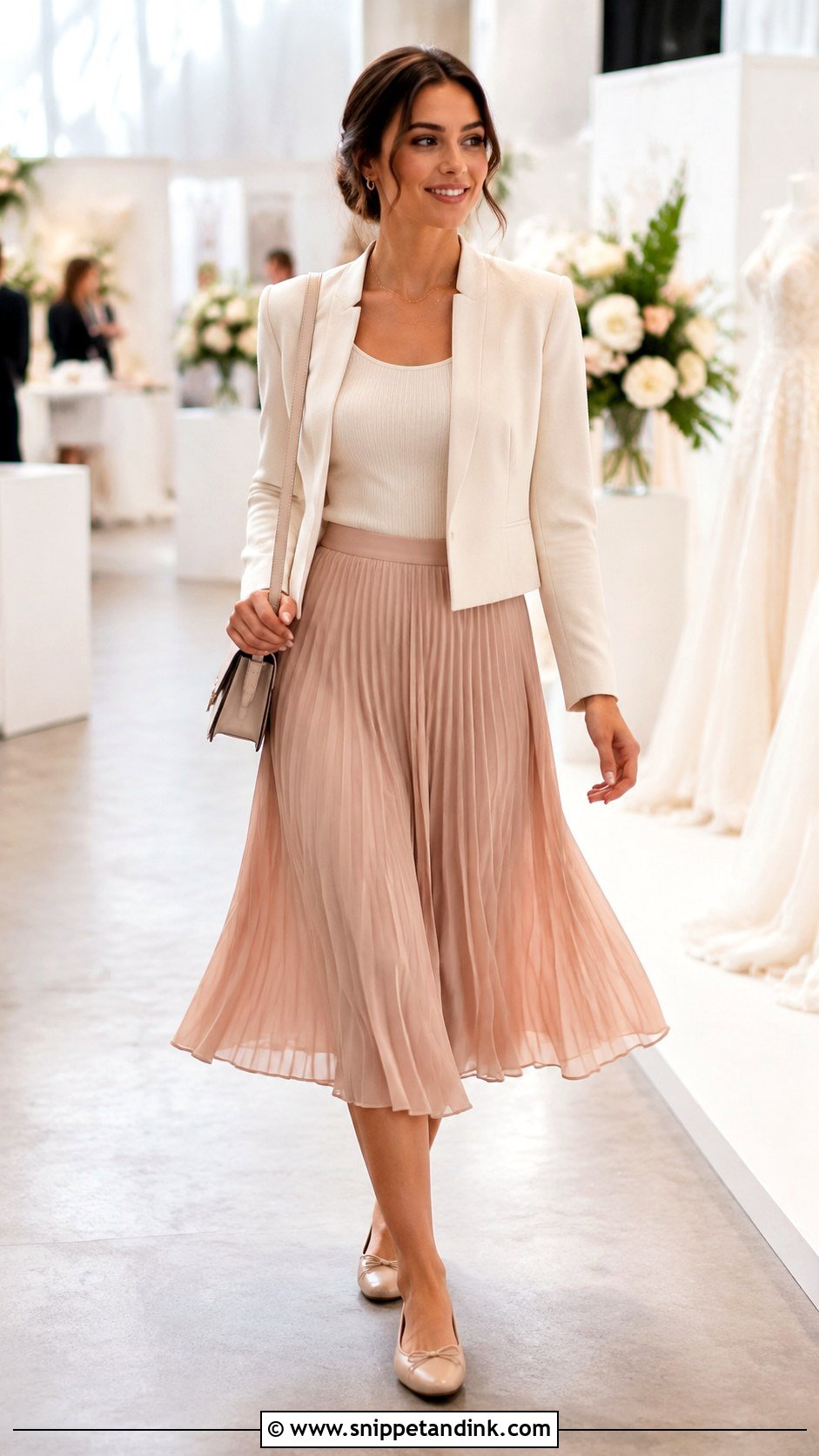 Pleated Skirt Bridal Expo Outfit - Snippet and Ink - 20 Bridal Expo Outfit Ideas