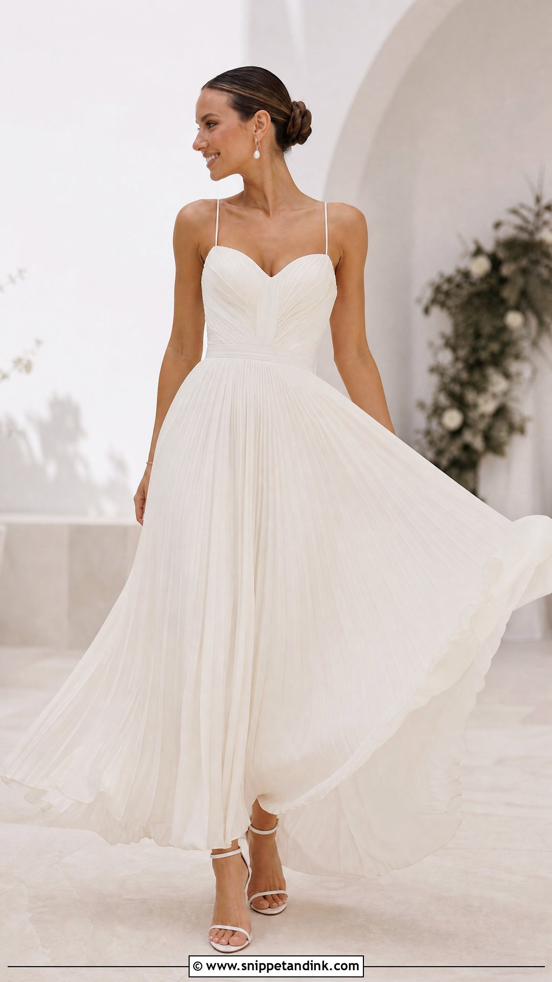 Pleated Skirt Wedding Dress - Snippet and Ink - 25 Sophisticated Wedding Dress Ideas