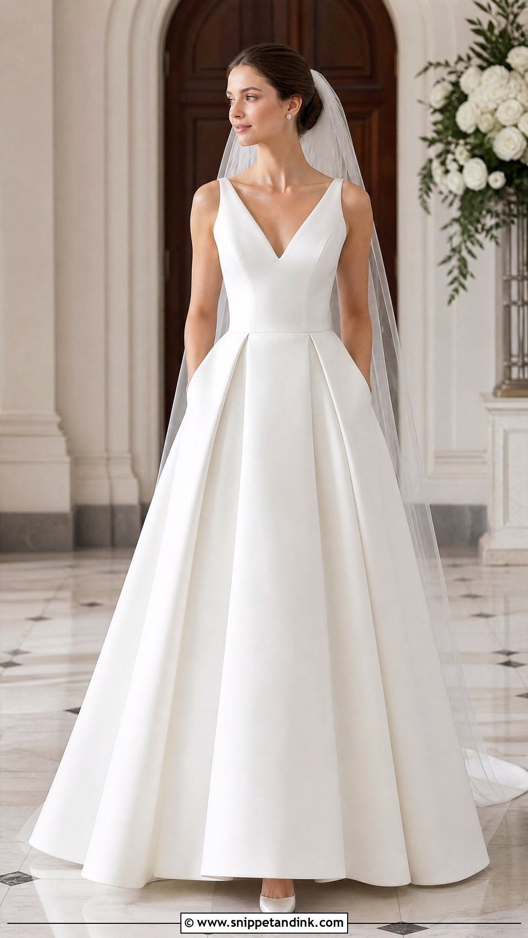 Pleated Skirt Wedding Dress - Snippet and Ink - 20 Wedding Dresses for Inverted Triangle
