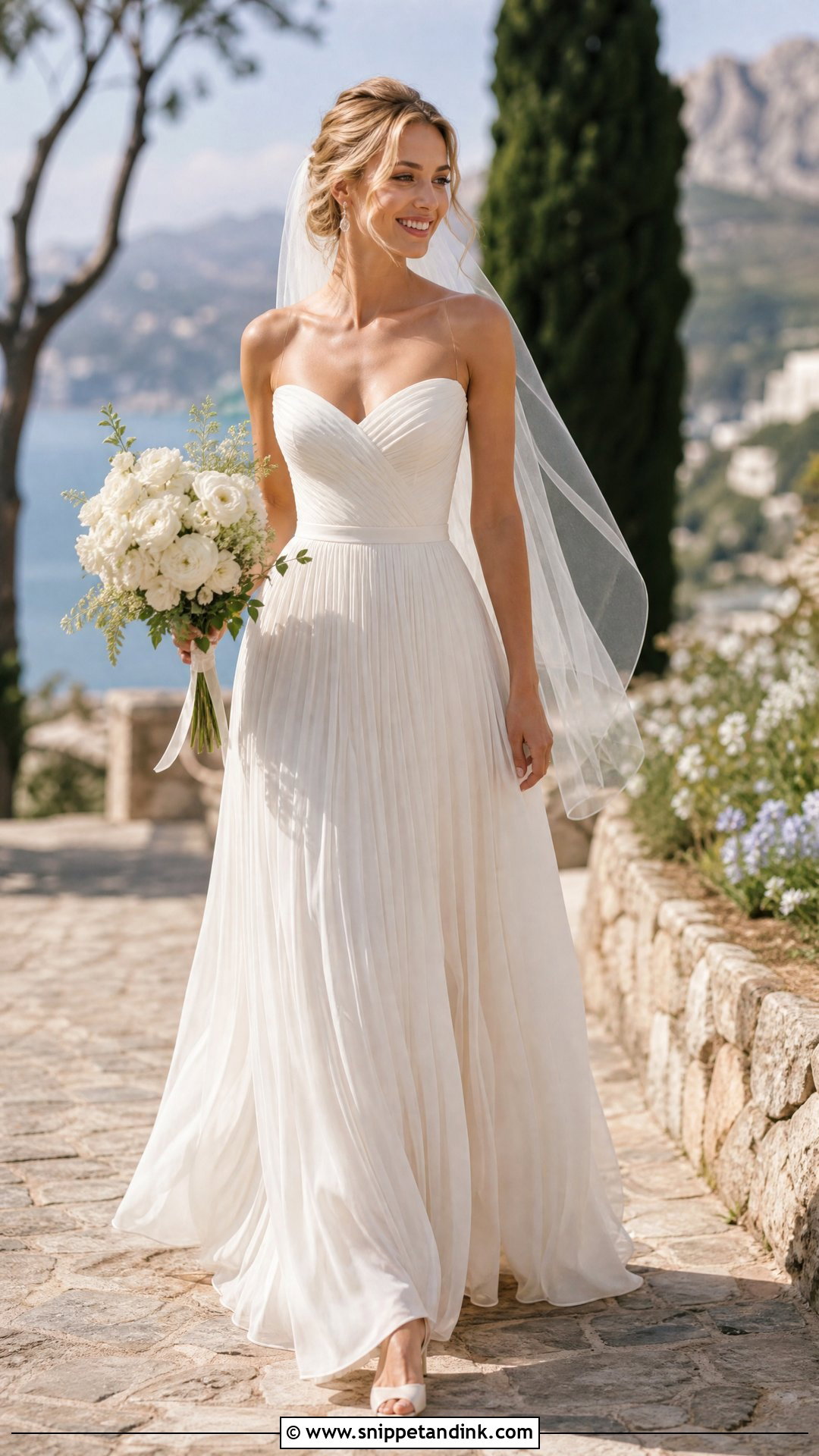 Pleated Skirt Wedding Dress - Snippet and Ink - 25 Romantic Classy Elegant Wedding Dress Ideas