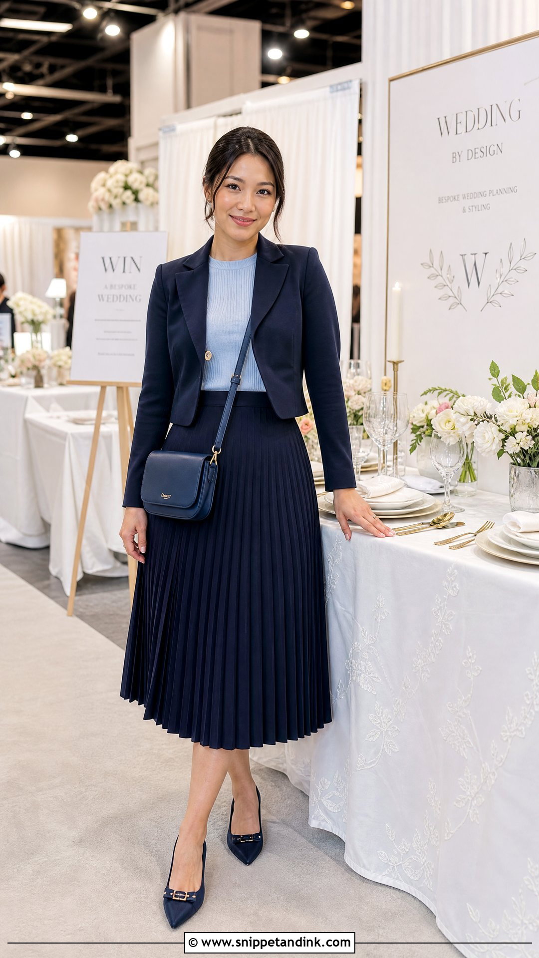 Pleated Skirt Wedding Expo Outfit - Snippet and Ink - 20 Wedding Expo Outfit Ideas